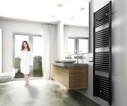 Wiesbaden Elara handdoek radiator 182x60 cm 1067 watt zwart mat