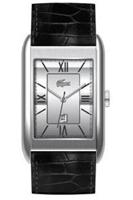 Lacoste horlogeband 2010356 / LC-13-1-14-0044 Leder Zwart 23mm + zwart stiksel - thumbnail