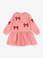 Uitlopende sweaterjurk rozen - thumbnail