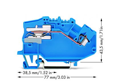 WAGO 780-613 Scheidingsklem 5 mm Spanveer Toewijzing: N Blauw 50 stuk(s)