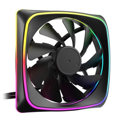 Sharkoon shark lights rgb pwm case fan (zwart, 120 x 120 x 25 mm)