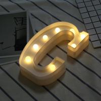 Alfabet C Engelse letter vorm decoratieve licht droge batterij aangedreven warm wit staande opknoping LED vakantie licht - thumbnail