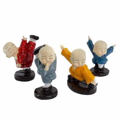 Happy Boeddha Beeld Karate - set van 4 - ca. 7 cm Happy Boeddha Beeld Karate - set van 4 - ca. 7 cm