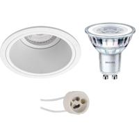 Philips LED Spot Inbouwset GU10 Rond Mat Wit Ø90mm 3.5W 2700K - thumbnail
