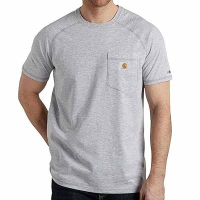 Carhartt Force Cotton Heather Grey T-Shirt Heren 