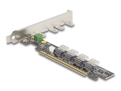 DeLOCK PCI Express x16 Card to 4 x internal SFF-8654 4i NVMe netwerkadapter