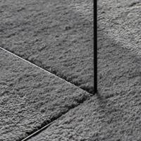 Vloerkleed laagpolig zacht en wasbaar 200 cm antracietkleur - thumbnail