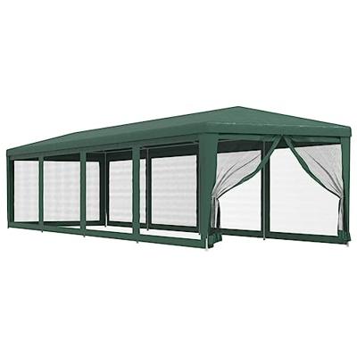 VidaXL Partytent met 10 mesh zijwanden 3x12 m hdpe groen