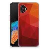 TPU Hoesje voor Samsung Galaxy Xcover 6 Pro Polygon Red - thumbnail