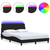 Bedframe zonder matras "Hanko" 120x200 cm stof zwart - thumbnail