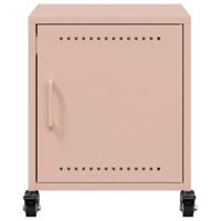 Nachtkastje 36x38,5x43,5 cm staal roze - thumbnail