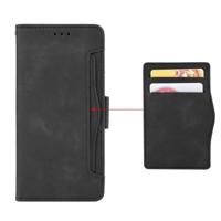 Portemonnee stijl huid gevoel kalf patroon lederen draagtas voor Google pixel 3a met aparte kaartsleuf (zwart) - thumbnail