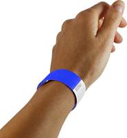 Combicraft polsbandjes Tyvek, blauw, pak van 100 stuks - thumbnail