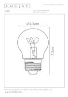Lucide G45 - Filament lamp - Ø 4,5 cm - LED Dimb. - E27 - 1x3W 2700K - Transparant - thumbnail