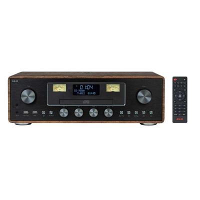 AKAI AM-100 RHAPSODY Stereo-installatie 30 W RMS, Bluetooth 5.0, DAB+/FM, CD/USB, AUX, bruin zwart