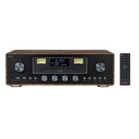 AKAI AM-100 RHAPSODY Stereo-installatie 30 W RMS, Bluetooth 5.0, DAB+/FM, CD/USB, AUX, bruin zwart - thumbnail
