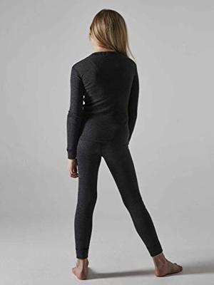Craft 1909714 Core Wool Merino Set Jr - Black Melange - 146/152 Craft 1909714 Core Wool Merino Set Jr - Black Melange - 146/152
