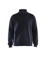 Blåkläder Sweatshirt met halve rits 35871169 | Donker marineblauw | Maat S - 7330509834299 - thumbnail