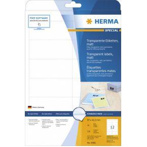 Etiket HERMA 4586 97x42.3mm weerbestendig transparant mat 120stuks