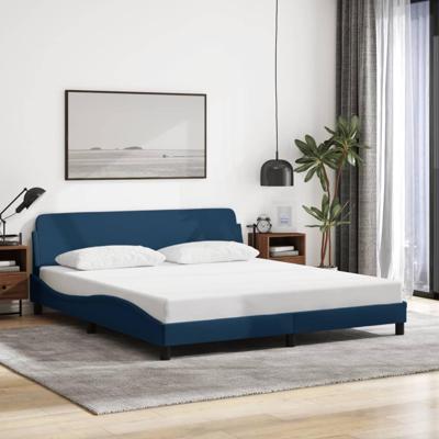 Bedframe met hoofdeinde "Dover" 180x200 cm stof blauw