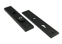 AMI Veiligheidsbeslag 251/50/15 Buiten Kt 92 Binnen Profielcilinder 92 Zwart Deurdikte 38/42 Mm. - 739730 - thumbnail