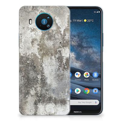 Nokia 8.3 | TPU | Siliconen hoesje | Beton Print