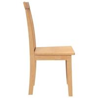 Eetkamerstoelen 2 st massief hout naturel rubber - thumbnail
