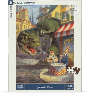 New York Puzzle Company Jurassic Paris - 1000 stukjes New York Puzzle Company Jurassic Paris - 1000 stukjes