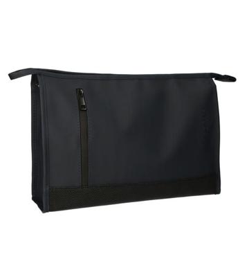 Traveller Toilettas rubberen bodem zwart 35x24cm Traveller Toilettas rubberen bodem zwart 35x24cm