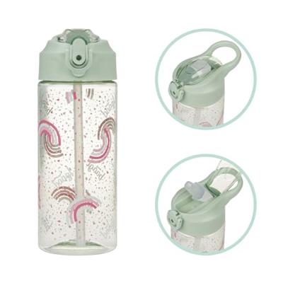 Baagl Regenboog Drinkfles 500ml met Rietje