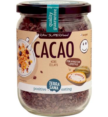 TerraSana Raw cacao nibs in glas bio 230 Gram