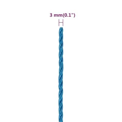 VidaXL Werktouw 3 mm 500 m polypropeen blauw