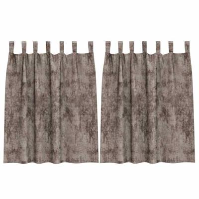 VidaXL Velvet gordijnen 2 pcs cappuccino 140 x 140 cm fluweel VidaXL Velvet gordijnen 2 pcs cappuccino 140 x 140 cm fluweel