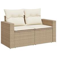 Tuinbankenset 12 pcs Beige poly rattan - thumbnail