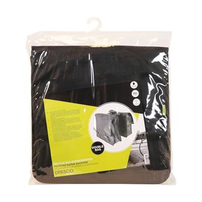Dresco Super shopper dubbele fietstas 50 liter nylon zwart