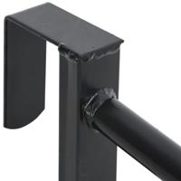 Zadelrek met hoofdstelhaak 1 stang draagbaar ijzer zwart - thumbnail