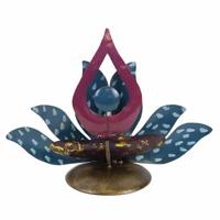 Metalen Wierookhouder Lotus Biddende Boeddha - thumbnail