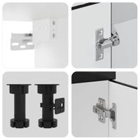 8-delige Keukenkastenset Kalmar bewerkt hout zwart - thumbnail