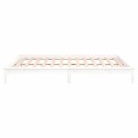 Bedframe LED massief hout wit 120x200 cm - thumbnail