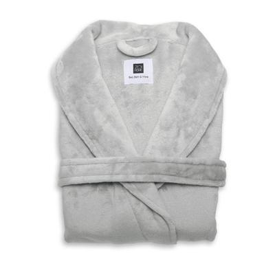 Zo Home Flanel Fleece Badjas Cara - pearl grey - XL