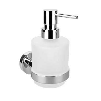 Zeepdispenser Sapho X-Round Hangend 150 ML Chroom / Melkglas Sapho