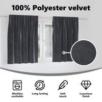 VidaXL Verduisterende gordijnen 2 pcs donkergrijs 140 x 140 cm fluweel - thumbnail