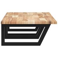 Badkamer wandschap staal en massief acaciahout - thumbnail