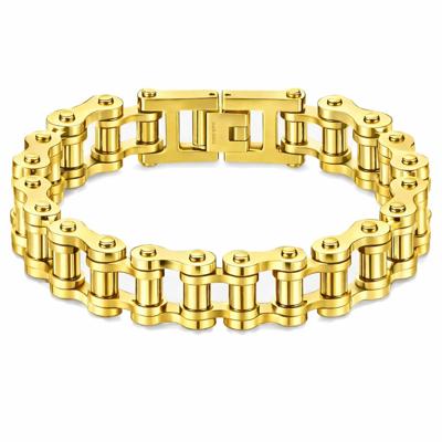 Heren armband Edelstaal Biker Chain Goudkleurig Heren armband Edelstaal Biker Chain Goudkleurig