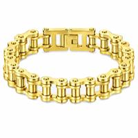 Heren armband Edelstaal Biker Chain Goudkleurig - thumbnail