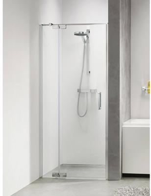 Douchedeur Sealskin Get Wet Custom Nisdeur Swingdeur Links 90x195cm Zilver Hoogglans Helder Glas