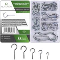 Quadrios 22SA052 Assortiment schroefhaken zilver 55 onderdelen 55 stuk(s) - thumbnail