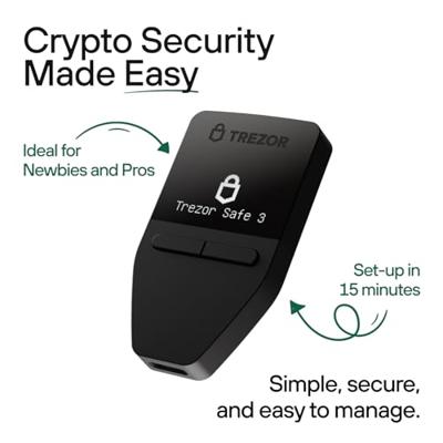 Trezor Safe 3 Hardware wallet SLATS3SG0B1100 USB-C