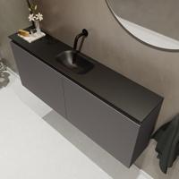 MONDIAZ TURE 120cm toiletmeubel dark grey. EDEN wastafel urban midden geen kraangat - thumbnail