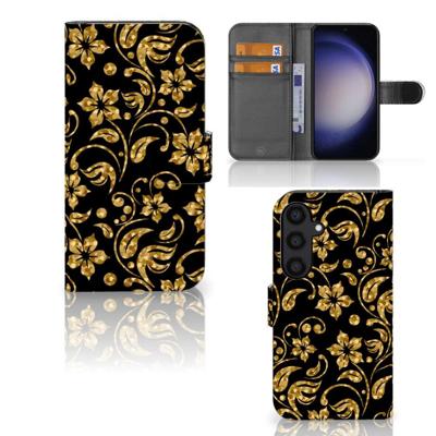 Samsung Galaxy S24 Hoesje Gouden Bloemen Samsung Galaxy S24 Hoesje Gouden Bloemen